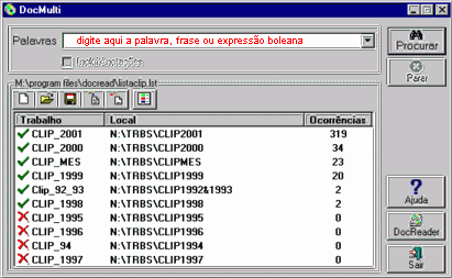 Varre todos os anos indicando aqueles que
tem ocorr�ncias e indicando sua quantidade